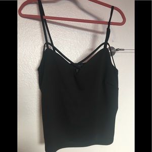 Plus Size Black Criss Cross Cami